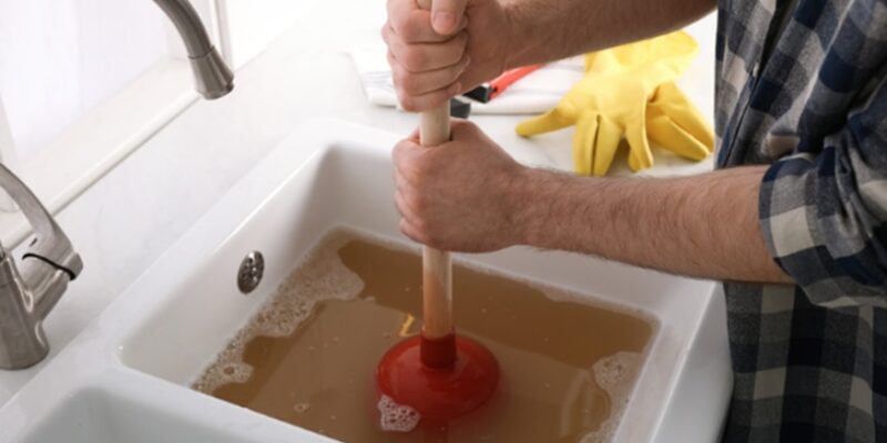 Clogged Kitchen Sink